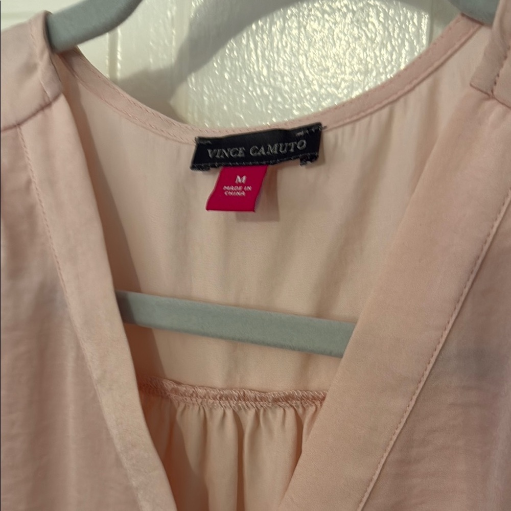 Vince Camuto Blush V-Neck Ruffle Sleeve Top
